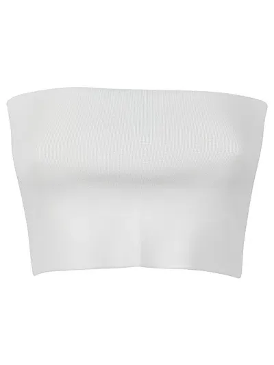 Liviana Conti Viscose Bandeau Top In White