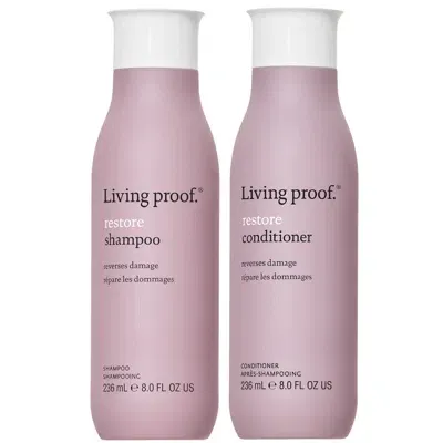 Living Proof Restore Shampoo And Conditioner Bundle In White