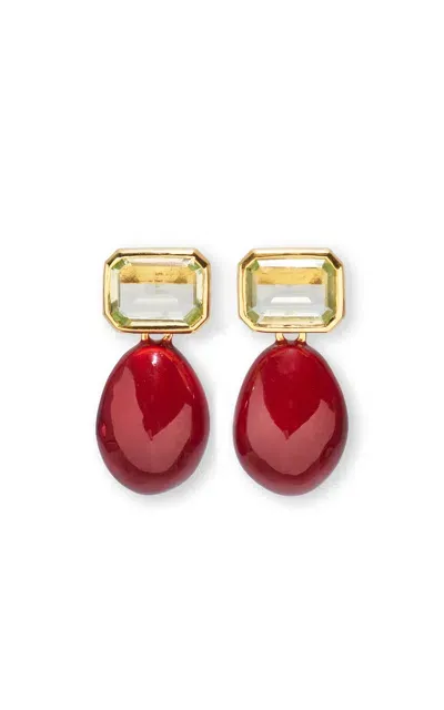 Lizzie Fortunato Bean Earrings In Burgundy