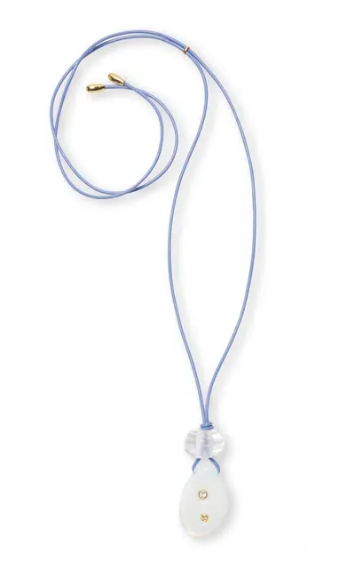 Lizzie Fortunato Matilde Cord Necklace In Blue