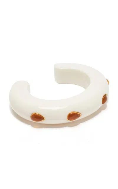 Lizzie Fortunato Ridge Acrylic Cuff In White