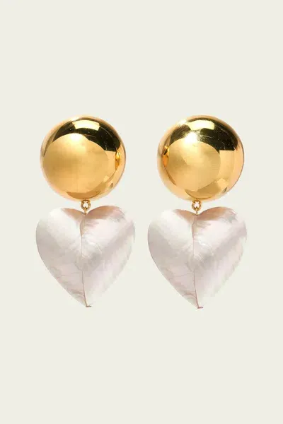 Lizzie Fortunato Rodan Heart Earrings In Gold