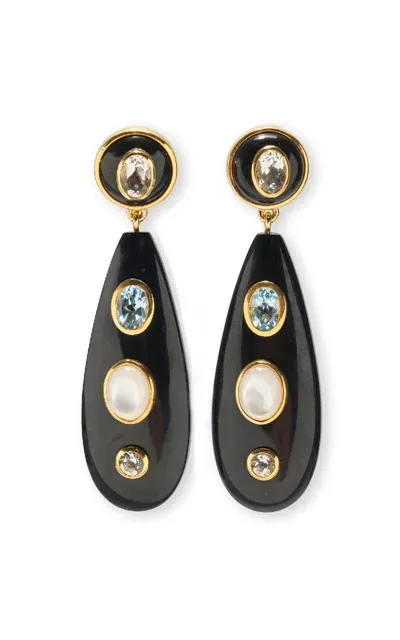 Lizzie Fortunato Torre Earrings In Black