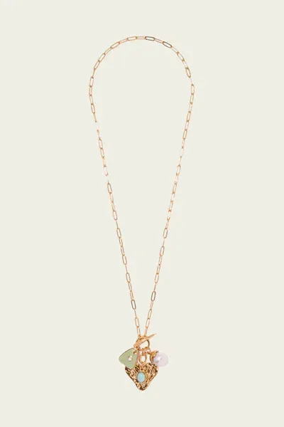 Lizzie Fortunato Treasure Heart Pendant Necklace In Gold