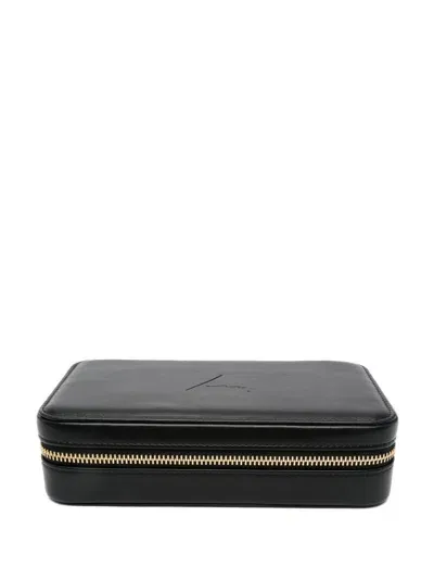 Lizzie Mandler Fine Jewelry Green Leather Jewellery Box In Black