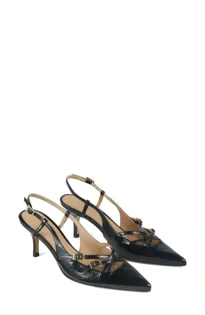 Lk Bennett Caprice Slingback Pointed Toe Pump In Midnight