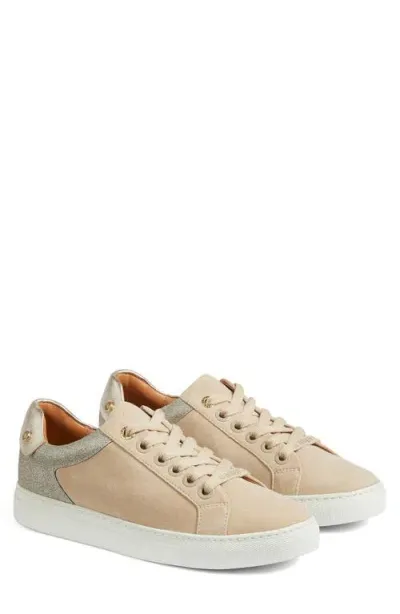 Lk Bennett Signature Stud Trainer Sneaker In Cream Multi