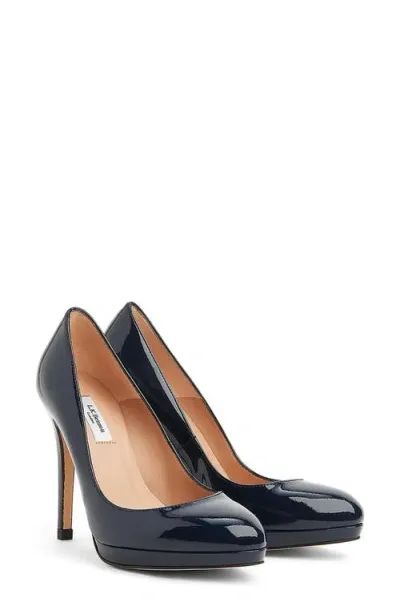 Lk Bennett Sledge Platform Pump In Navy