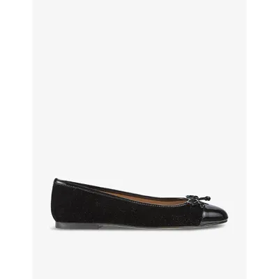 Lk Bennett Kara Bow Ballet Flat In Bla-black