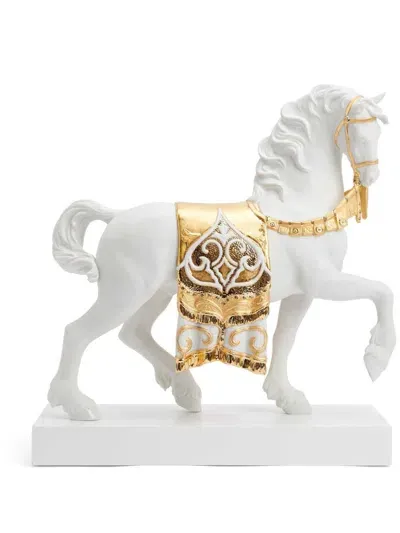 Lladrò A Regal Steed Sculpture In White