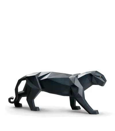 Lladrò Panther Figurine In Blue