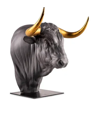 Lladrò Taurus Bull Bust In Black