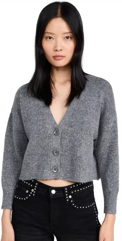 Lna Kiya Sparkle Cardigan Grey Sparkle