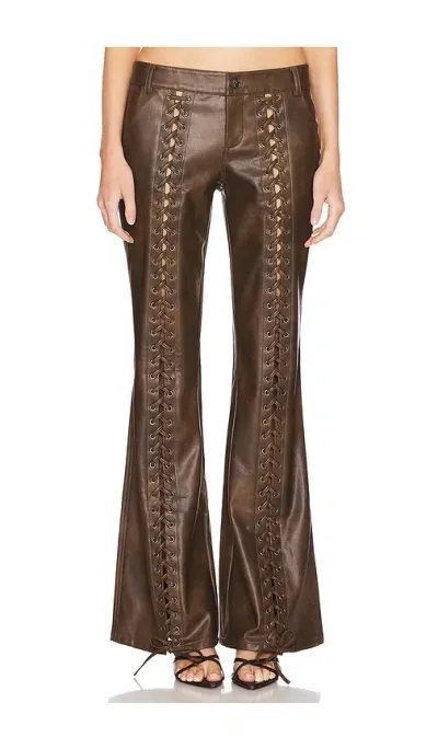 Loba Arcotis Lace Up Pants In Brown