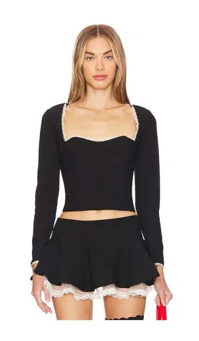 Loba Azalea Bustier Top In Black