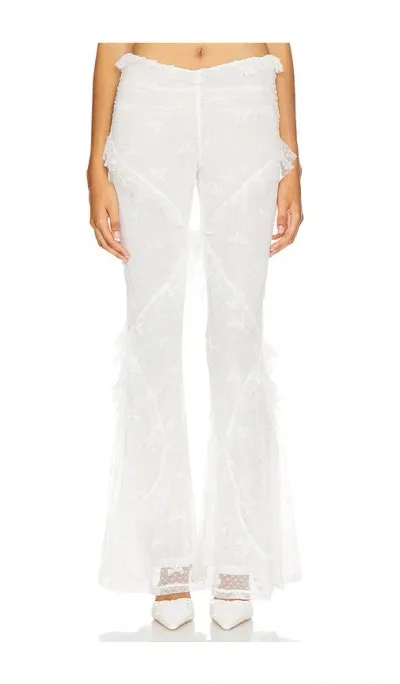 Loba Cuida Flare Pants In Ivory