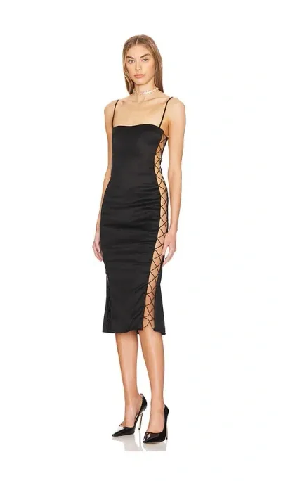 Loba Malanga Midi Dress In Black