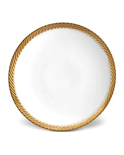 L'objet Corde Gold-rim Soup Bowl In White/gold