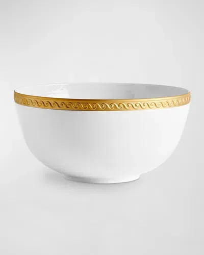 L'objet Neptune Large 24k Gold-rimmed Bowl In White/gold