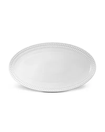 L'objet Perlee Large Oval Platter In White