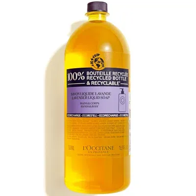 L'occitane Shea Lavender Hands And Body Liquid Soap Eco Refill 500ml In Orange