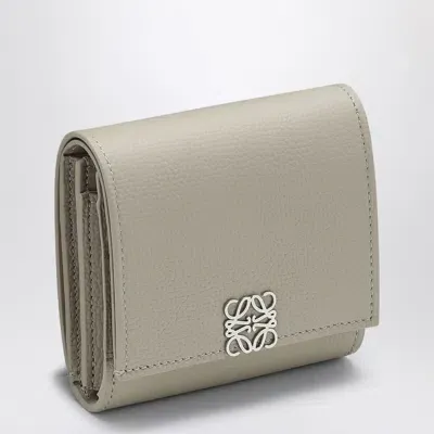 Loewe Anagram Ivory Wallet With Flap In White