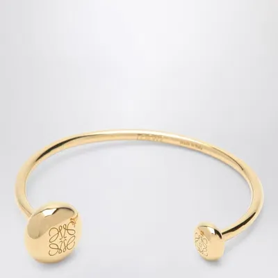 Loewe Anagram Pebble Gold Rigid Bracelet In Metal