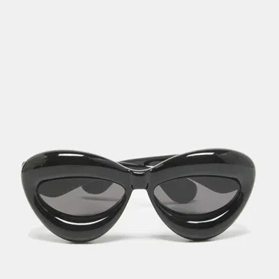 Pre-owned Loewe Black Acetate Lw400971inflated Cat Eye Sunglasses