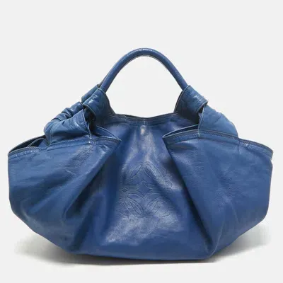 Pre-owned Loewe Blue Leather Aire Hobo