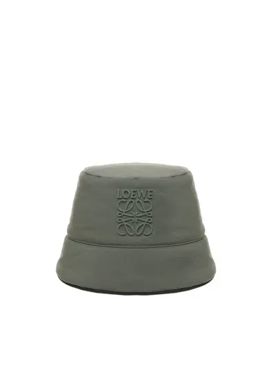 Loewe Bob Puffer Bucket Hat In Nylon In Green