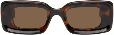 Loewe Square-frame Tortoiseshell Acetate Sunglasses In Dark Havana / Brown