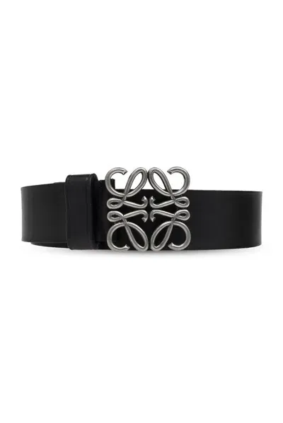 Loewe Chunky Anagram Belt In Black