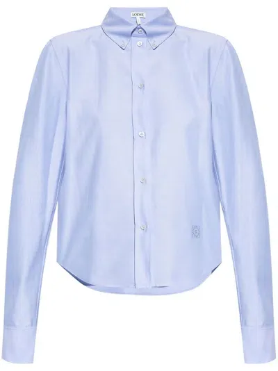 Loewe Cotton Shirt In Blue