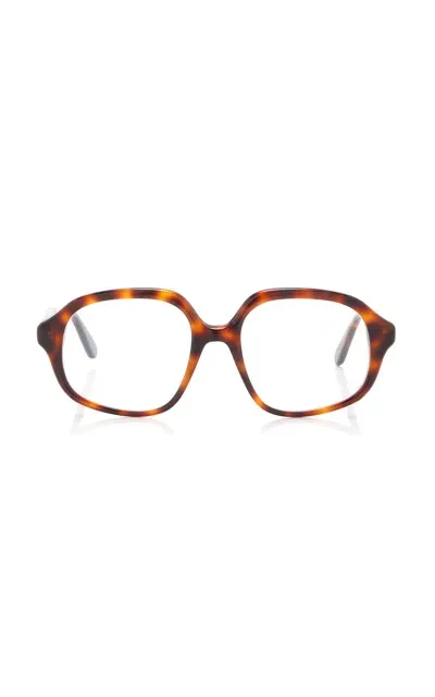 Loewe Curvy Oversized Square-frame Acetate Glasses In Brown