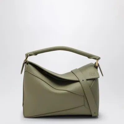 Loewe Eucalyptus Green Small Puzzle Bag