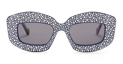 Loewe Lw4114is 90a Sunglasses In Navy Blue