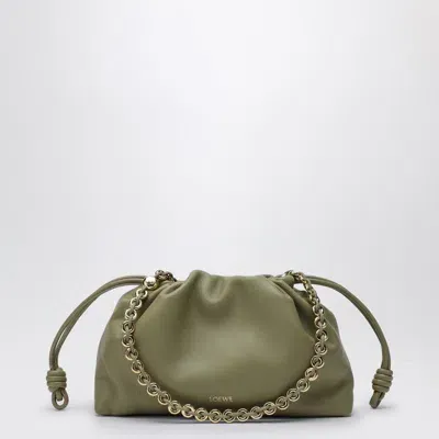 Loewe Flamenco Purse Eucalyptus Green Leather Bag In Gray