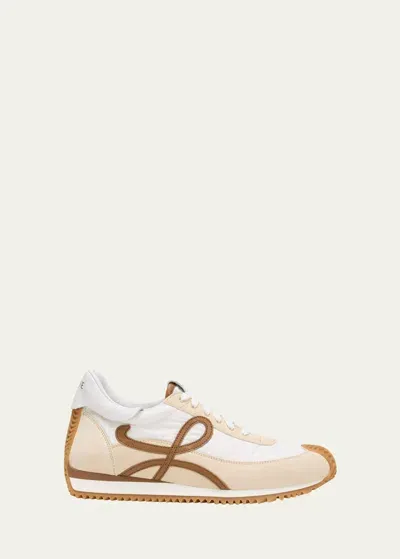 Loewe Flow Retro Runner Sneakers In Chocolatealmost Optic