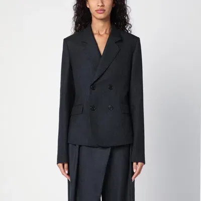 Loewe Grey Wool Double-breasted Jacket