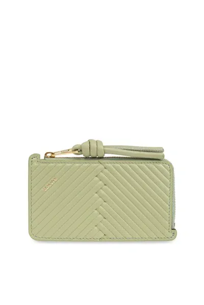 Loewe Knot Coin Cardholder In Green