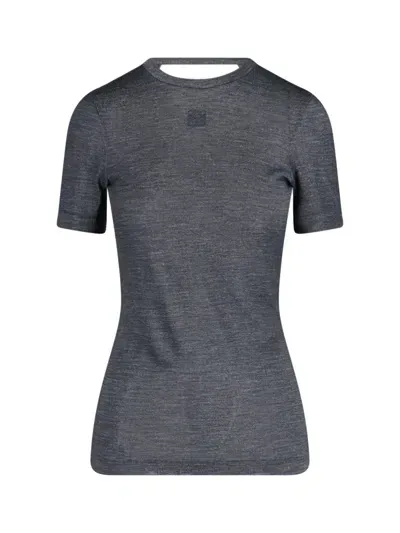 Loewe Knot Detail T-shirt In Gray