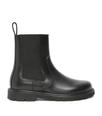 Loewe Leather Blaze Chelsea Boots In Black