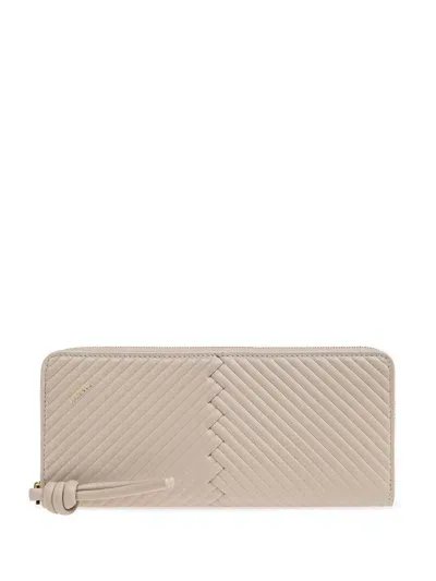 Loewe Leather Wallet In Neutrals