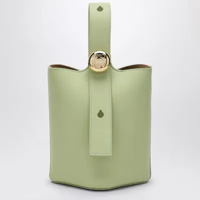 Loewe Light Green Calfskin Pebble Bucket Small Bag