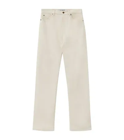 Loewe Mid-rise Straight Jeans In Beige