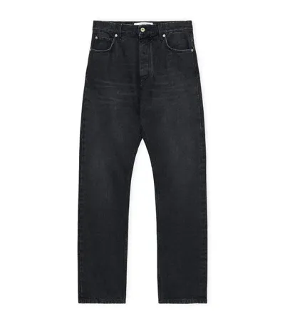 Loewe Mid-rise Straight Jeans In Black