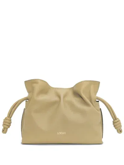 Loewe Mini Flamenco Clutch Bag In Clay Green