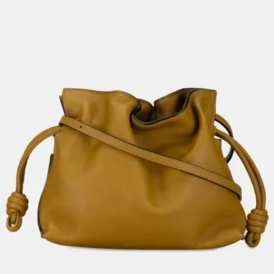 Pre-owned Loewe Mini Flamenco Knot Bag In Brown