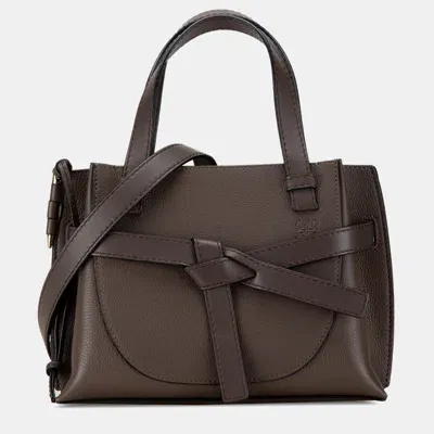 Pre-owned Loewe Mini Gate Top Handle Satchel In Brown