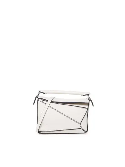 Loewe Mini Puzzle Tote Bag In White